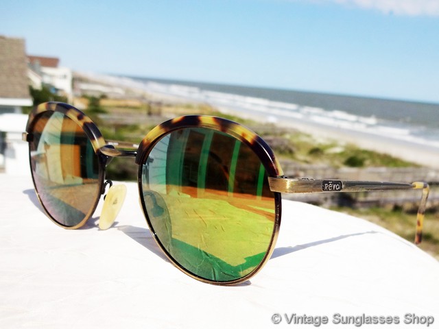 Revo 973 007 Advanced Circle Green Mirror Sunglasses display picture 1