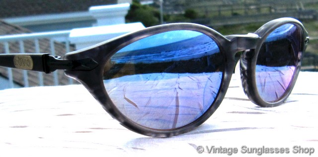 Vintage Revo Feline Sunglasses - Black Frames/Stealth Mirror Lense Revo 989 011 Feline Stealth Mirror Sunglasses main image 4