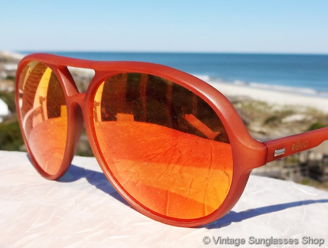 Revo Venture Aviator Nylon XP Orange Mirror Outdoorsman Sunglasses