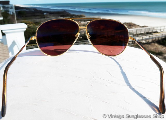 Serengeti Drivers 5225 Gold Aviator Sunglasses display picture 1