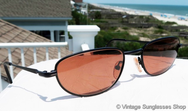Vintage Serengeti Dark Brown  Lens Sunglasses Vintage SERENGETI Sunglasses Oval Brown Lenses Metal Silver  main image 3