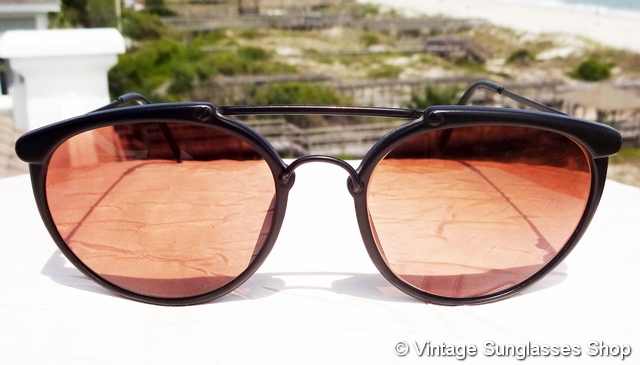 Serengeti 6227 Wickets Drivers Vintage Sunglasses Black Frame Copper Lens France Serengeti 6227 Wickets Matte Black Graphite Sunglasses main image 3