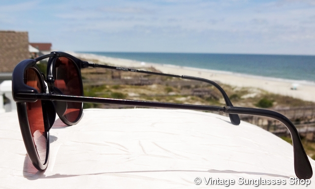 Serengeti 6227 Wickets Drivers Vintage Sunglasses Black Frame Copper Lens France Serengeti 6227 Wickets Matte Black Graphite Sunglasses main image 4