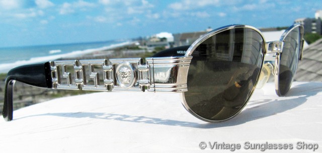 Versace Mod S44 Col 26M Greek Key Medusa Sunglasses display picture 3