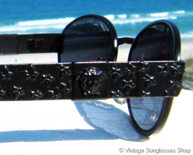 Versace X02 028 Etched Black Medusa Sunglasses