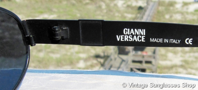 Versace X02 028 Etched Black Medusa Sunglasses display picture 2