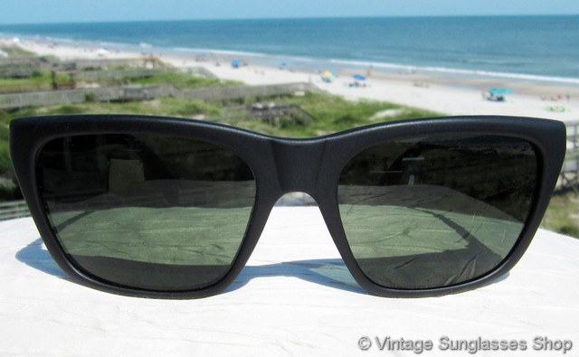 Vuarnet VL141200011121 Sunglasses Shiny Black Frame PX 3000 Grey Green Glass Lens 