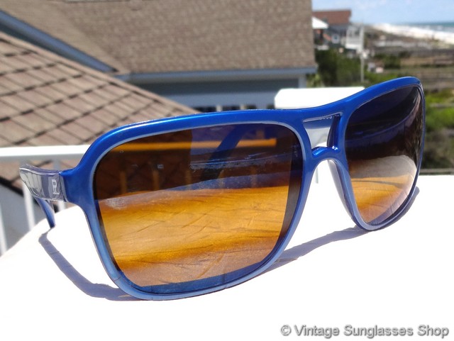 Vintage Vuarnet 002 Blue Gitan Sunglasses – PX5000 Dark Brown Lens – Made In France
